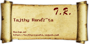 Tajthy Renáta névjegykártya